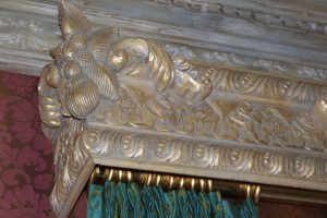 gold leaf with chalky finish