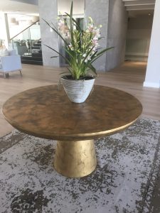 antique gold leaf table
