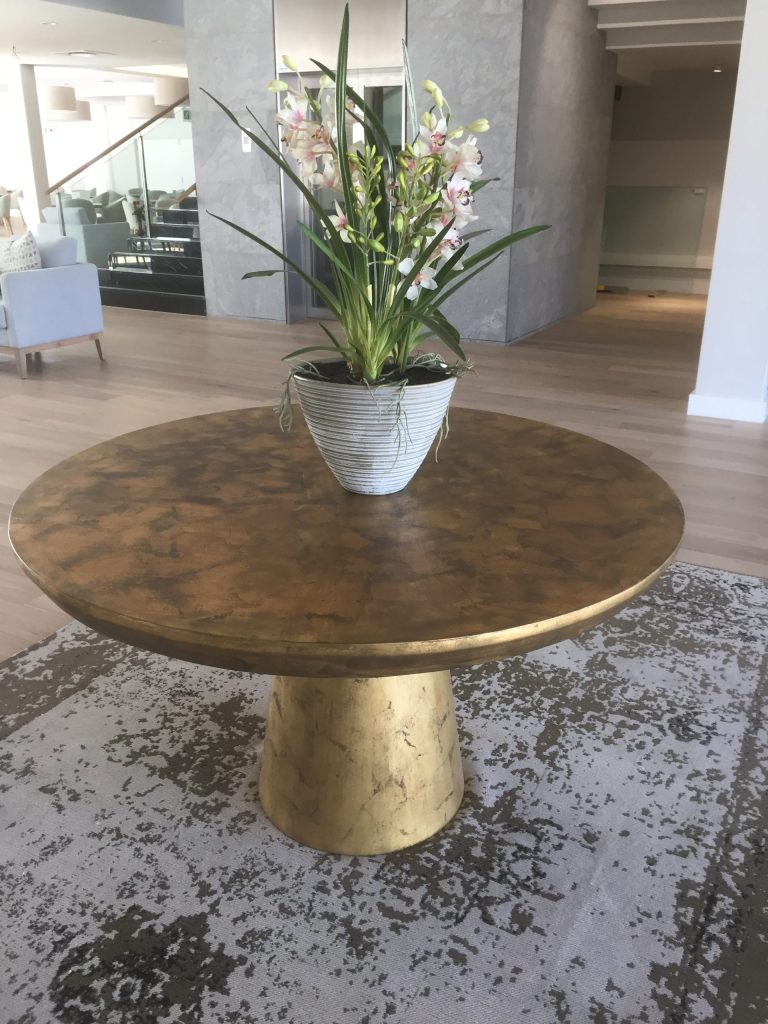 antique gold leaf table