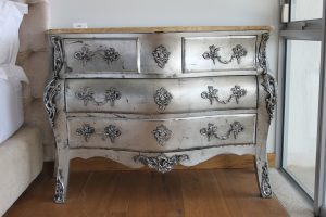 aged silver leafed 