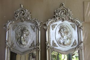 silver leafed and aged mirrors