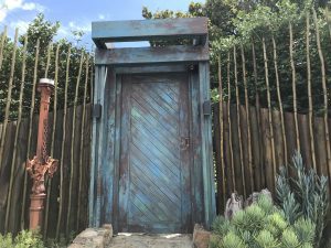 layered distressed front door