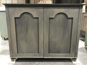 aged dark cabinets