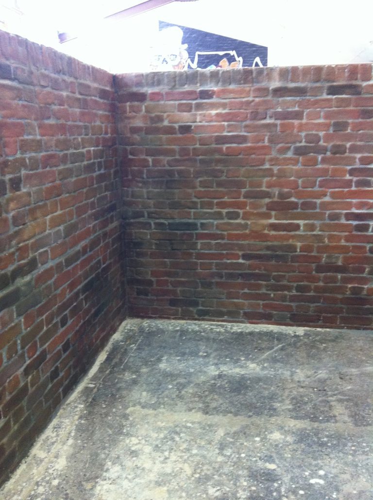 faux painted bricks