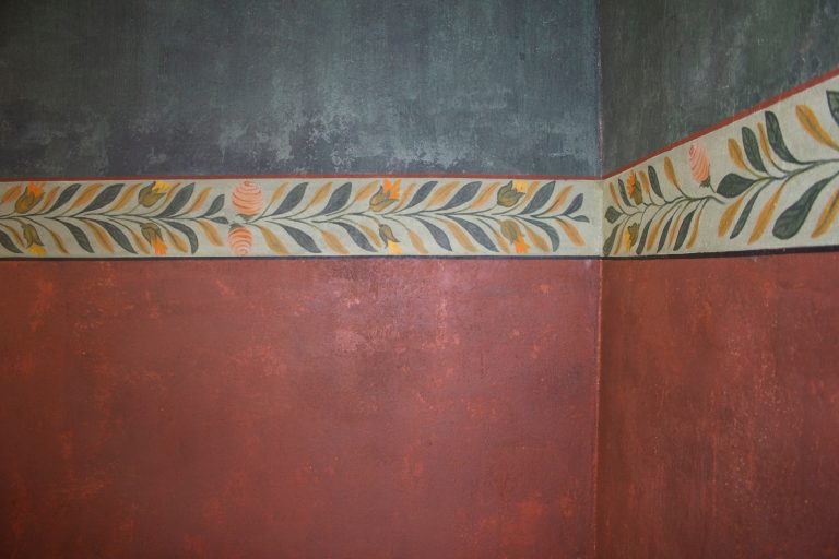 stencilled & hand painted dado border