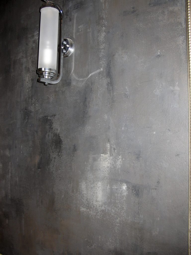 faux dark cement finish